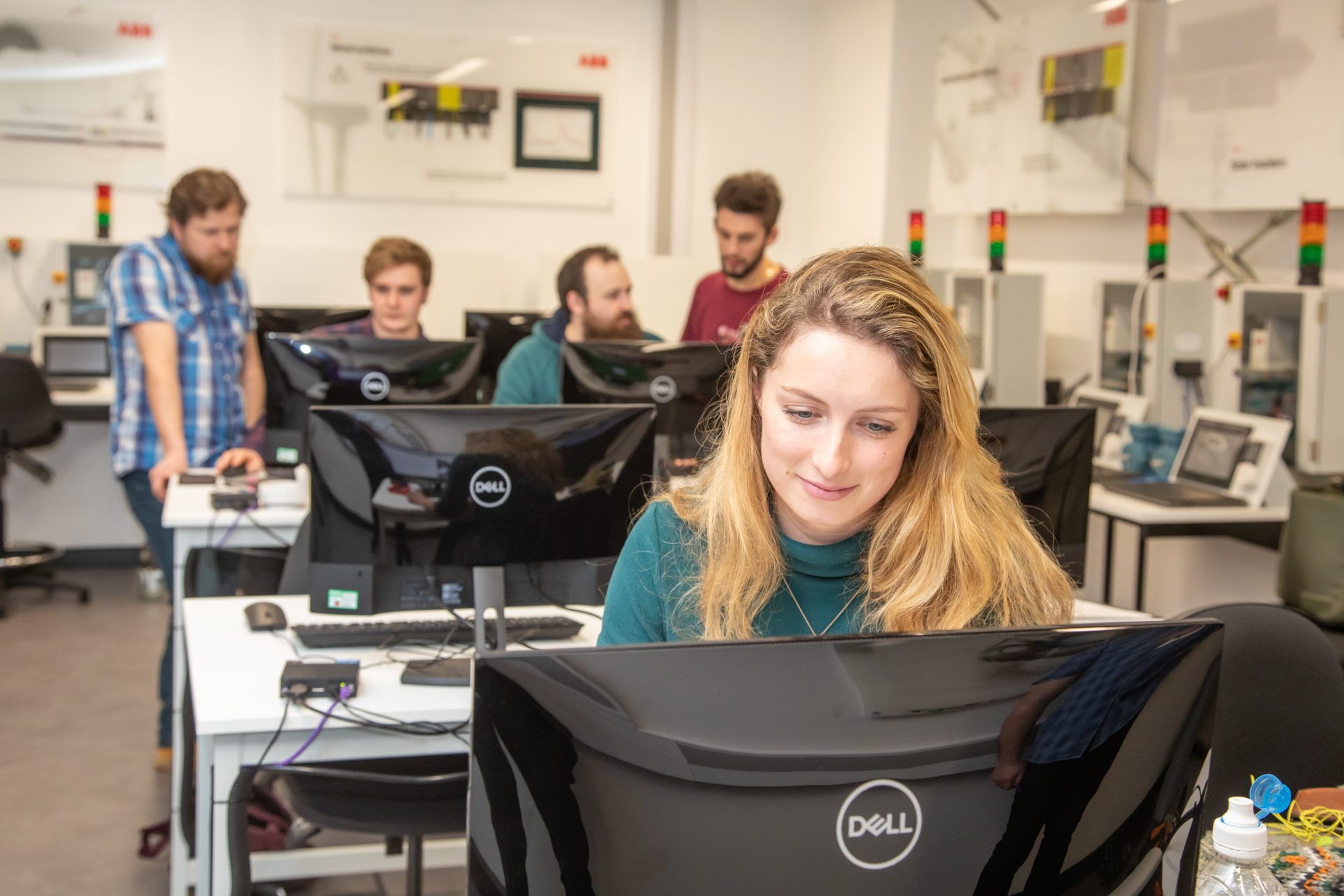 Students on computers