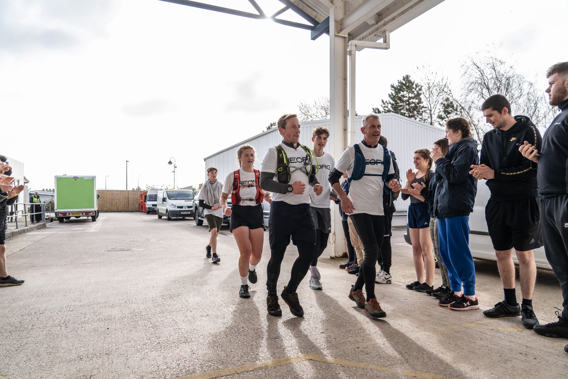 Shaun Aston, Dan Wilson, Tishana Dymond and Isaac Fairlie completing the 100km challenge