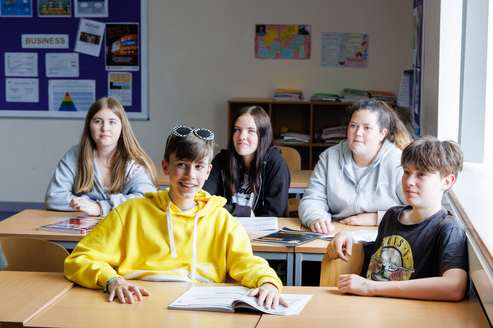 High School students sat in class