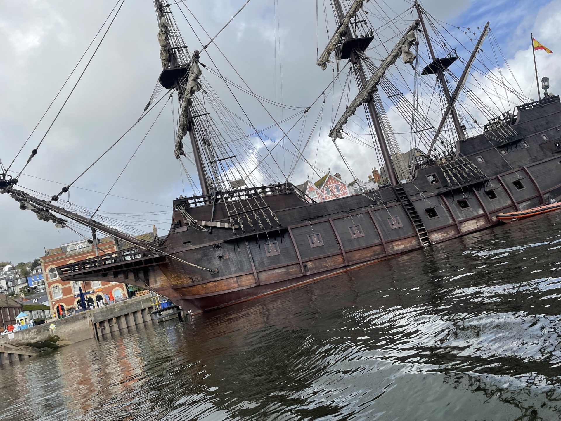Students from the Marine Academy at South Devon College took a step back in time on board a replica 17th-century Spanish Galleon. 
